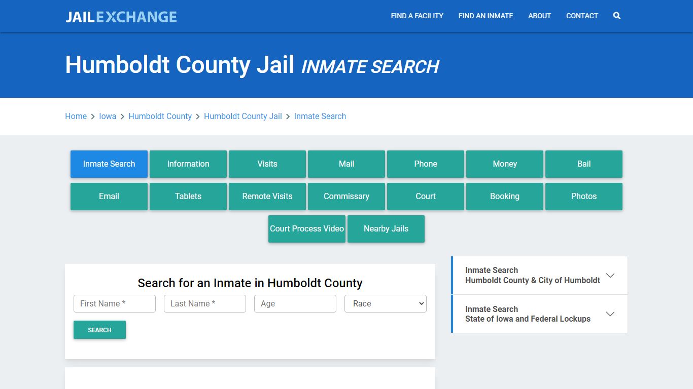 Humboldt County Jail, IA Inmate Search: Roster & Mugshots