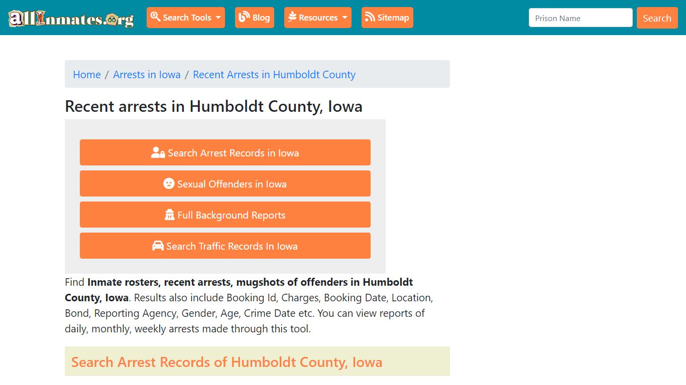 Recent arrests in Humboldt County, Iowa | Mugshots, Rosters, Inmates ...
